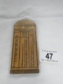 An R. Hood Haggie & Son Ltd, Newcastle upon Tyne breaking load slide rule.