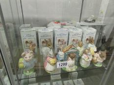 10 Boxed Royal Albert Beatrix Potter figurines including Miss Dormouse, Little Pig Robinson,