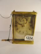 A Duvakl Rue D'Orleans S A Taris carriage clock (chimes on the hour and half hour) in working order.