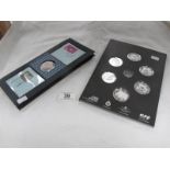 A mint coin presentation pack 'Day of the Concorde' and a mint R.A.F coin set (one coin missing).