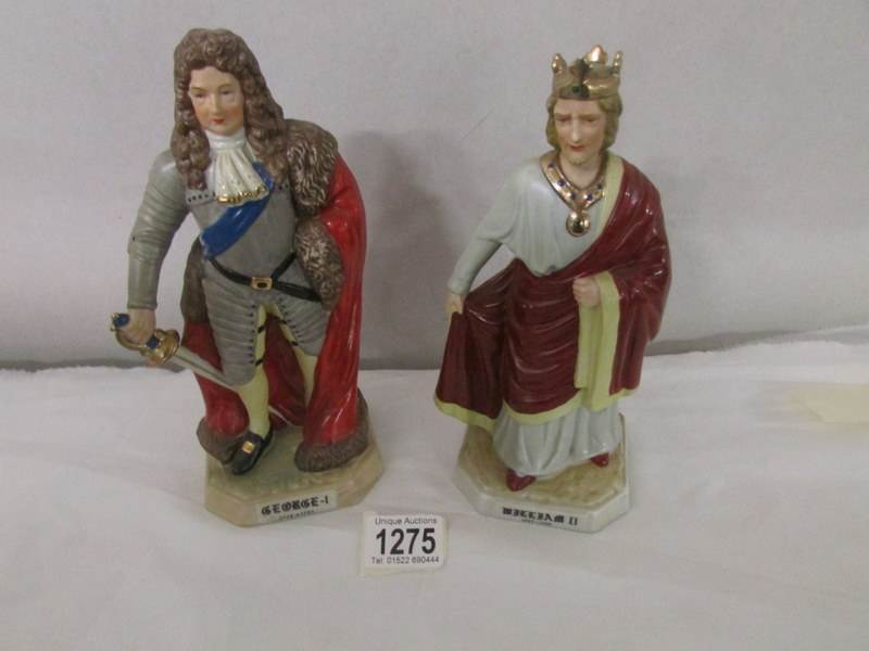 2 figures of Kings of England being William II 1087-1100 and George I 1714-1727.