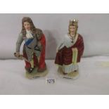 2 figures of Kings of England being William II 1087-1100 and George I 1714-1727.