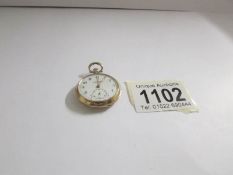 A vintage 14ct gold fob watch.