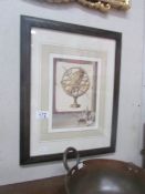 A framed and glazed print.