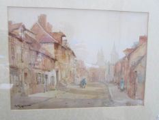 A framed and glazed watercolour by Adam Knight, 1855-1931.