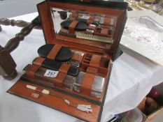 A gentleman's travelling dressing case.