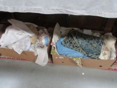 2 boxes of linen and other textiles.