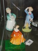 3 Royal Doulton figurines,