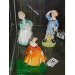 3 Royal Doulton figurines,