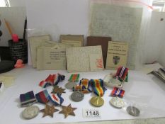 A collection of family medals - Father 3395/551100 Pte. R.