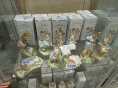10 bxed Royal Albert Beatrix Potter figures including Benjamin wakes up, Peter with Daffodils,