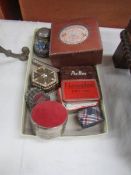 A mixed lot of trinket boxes and tins.