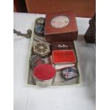 A mixed lot of trinket boxes and tins.