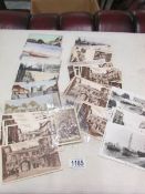 A quantity of old postcards including military band, gun carriage photographs by Joseph Elliott,