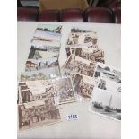 A quantity of old postcards including military band, gun carriage photographs by Joseph Elliott,
