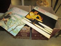 2 boxes of LP records including Carly Simon, Joe Cocker, Herman's Hermits etc.