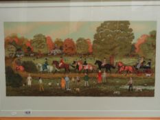 A framed and glazed signed French artist proof limited edition lithograph on arches paper of a