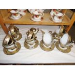 25 pieces of Romanian gold decorated tea ware (missing one saucer).