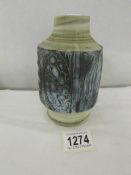 An art pottery vase by Carn Pottery, Penzance, Cornwall.