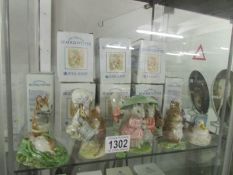 10 boxed Royal Albert Beatrix Potter figures including Johnny town Mouse with a bag,