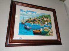 A signed limited edition serigraph of harbour 2005, No.