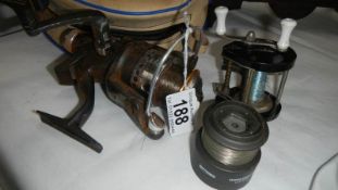 2 vintage fishing reels,