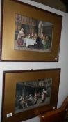 A pair of framed and glazed Victorian prints.