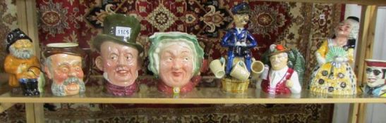 A collection of character jugs including Beswick, Shorter, Sandland etc.