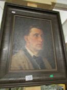 A framed oil on board 'Portrait of a Gentleman' by Leamington lady artist F. Maude Robertson.