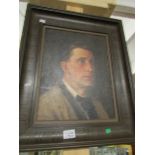 A framed oil on board 'Portrait of a Gentleman' by Leamington lady artist F. Maude Robertson.