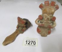 2 pre-Columbian figurines (provenance: ex private Derby collection).