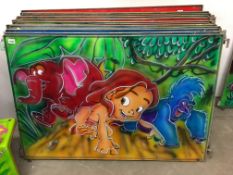 A Disney artwork panel (Tarzan & Friends)