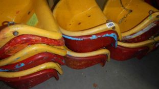 18 old bucket swing seats from juvenile fairground ride