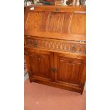 A good quality oak bureau.