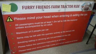 A Pleasure Island furry friends sign (The Parks Monorail)