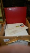 A quantity of stamp albums and stamps.
