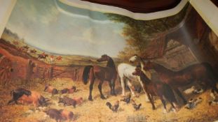 7 large colour prints after Gainsborough, J F Herring, Mannings, Redmore, Coulson etc.