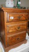 A good quality oak 3 drawer chest.