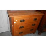 A 3 drawer chest.