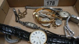 A quantity of wrist watches including Ingersol and vintage.