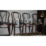 A set of 4 bentwood chairs,