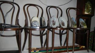 A set of 4 bentwood chairs,