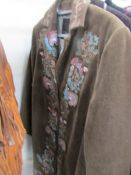 4 embroidered jackets, 3 cord, 1 Monsoon, various sizes and styles.