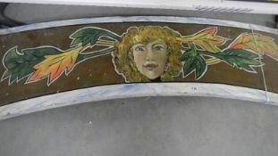 A 1960's Heater Skelter top section, lady with blonde hair. Painted by Rundle fairground of Boston.