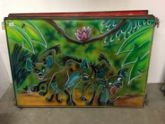 A Disney artwork panel (Shenzi,