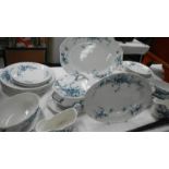 28 pieces of Royal Doulton Rutland pattern dinner ware including plates, tureens, gravy boats etc.