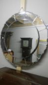 A circular mirror