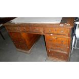 A Victorian double pedestal desk.