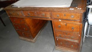 A Victorian double pedestal desk.