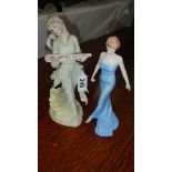 A Royal Doulton Diana Princess of Wales figure and a Wedgwood Melody figure.